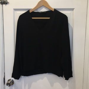Zara black v-neck top